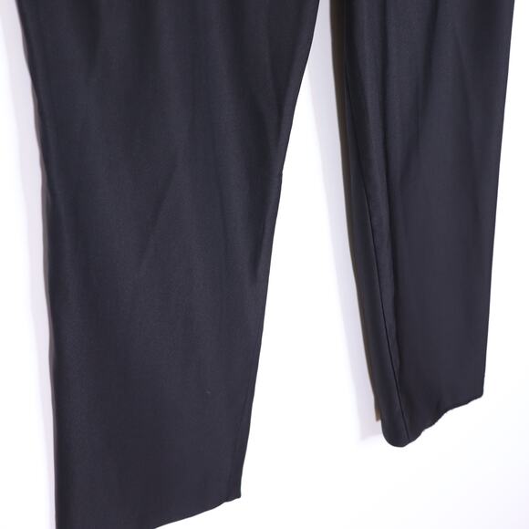 LULUS Satin Pleated Pull On Pant Black High Rise Tapered Fit Unlined Women's S - Picture 6 of 8